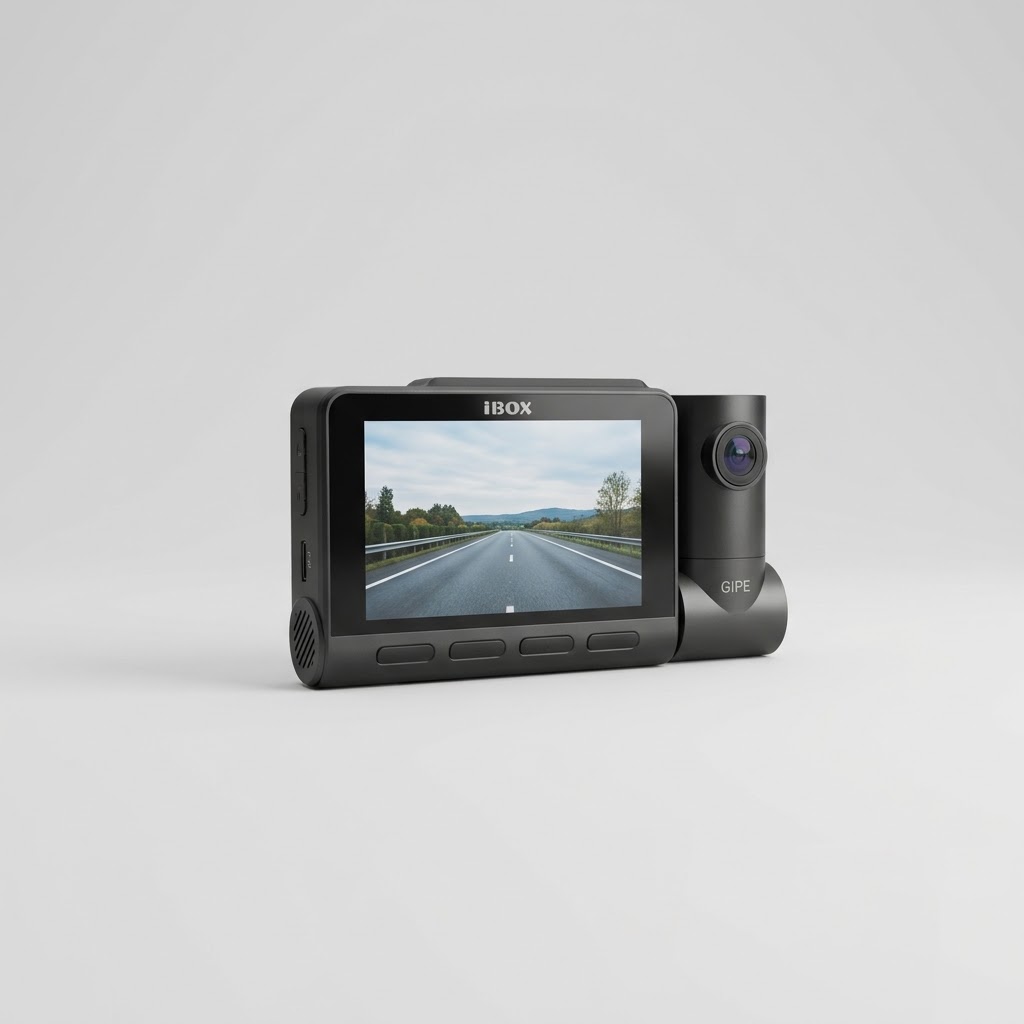 Видеорегистратор iBOX RoadScan PRO 4K на студийном фоне